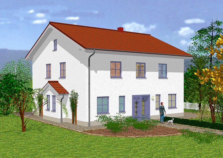 Vorderansicht Einfamilienhaus – Stilvoll und klassisch wohnen